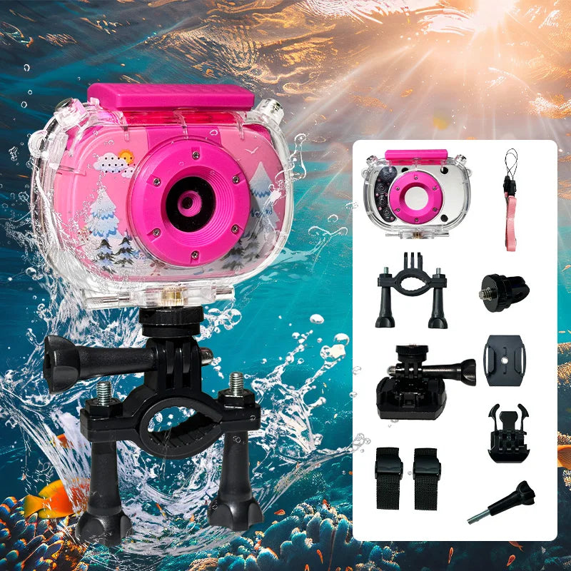 Kids Camera - Waterproof Underwater Camera for Kids,Birthday Gifts for Boys Age 4+,Children Digital Action Camera,Pool Toys
