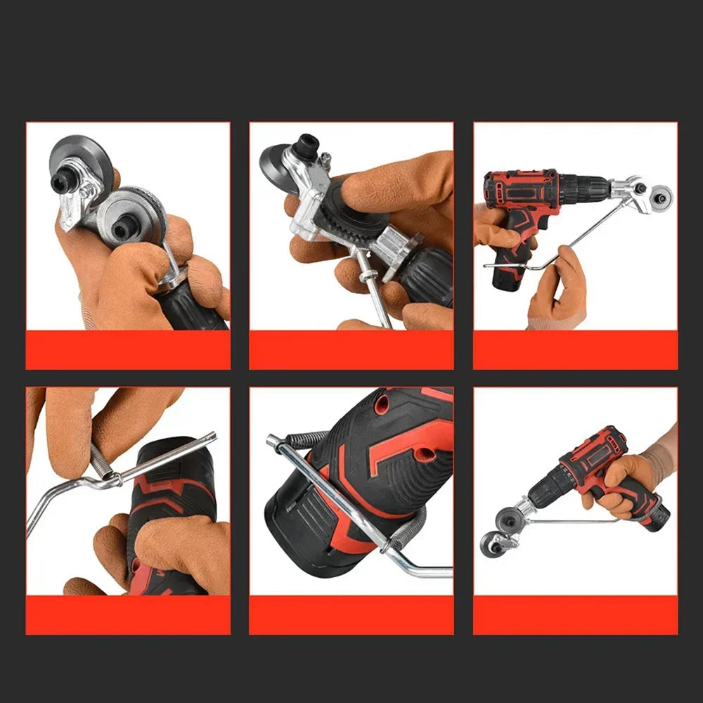 Upgraded Version Electric Drill Plate Cutter Attachment Metal Sheet Cutter Sawing Machines Cutting Tool Nibbler Sheet Metal Cut