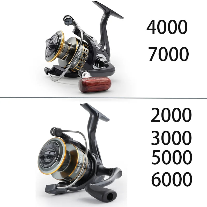 Rooblinos BK Spinning Fishing Reels For Saltwater Freshwater Metal Spool Left/Right Interchangeable Trout Carp Fishing Tackle