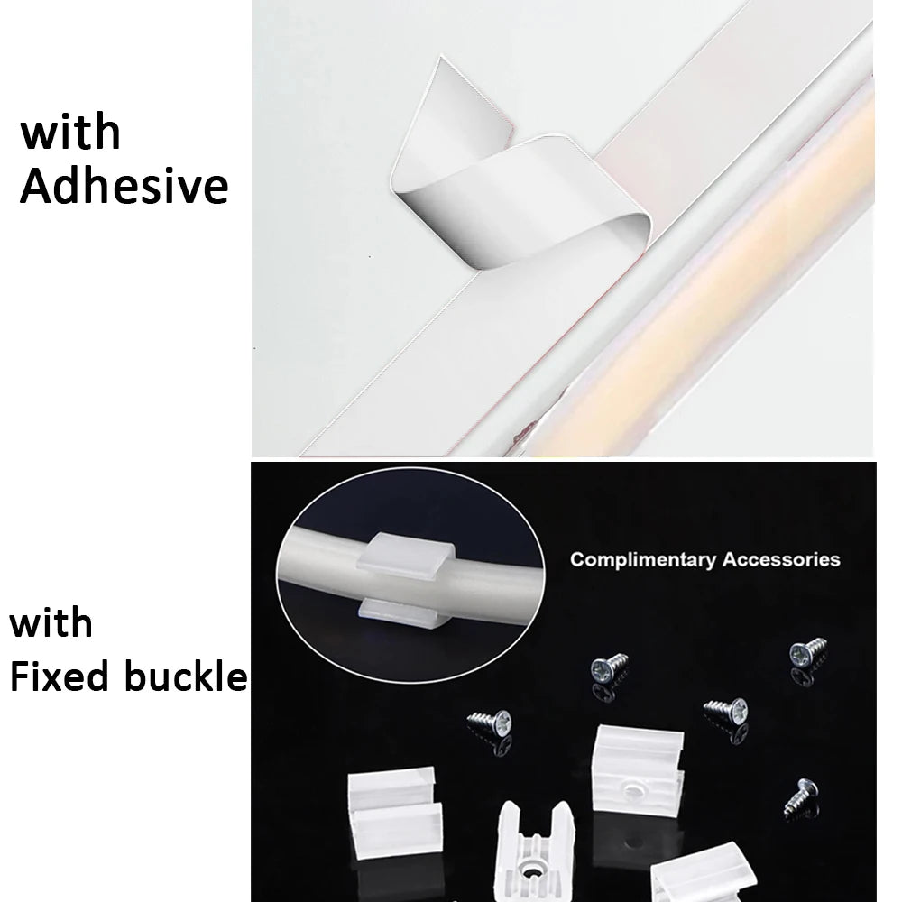 220V Cob LED Tape High Brightness COB LED Strip Waterproof 220V Flexible Ribbon for Room Bedroom Kitchen Outdoor Garden Lighting