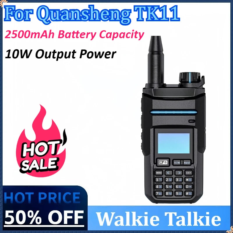 Walkie Talkie for Quansheng TK11 10W HF VHF UHF USB AM FM LSB CW 27MHz CB LW MW SW SSB Spectrum Analyzer MagicVoice TwoWay Radio