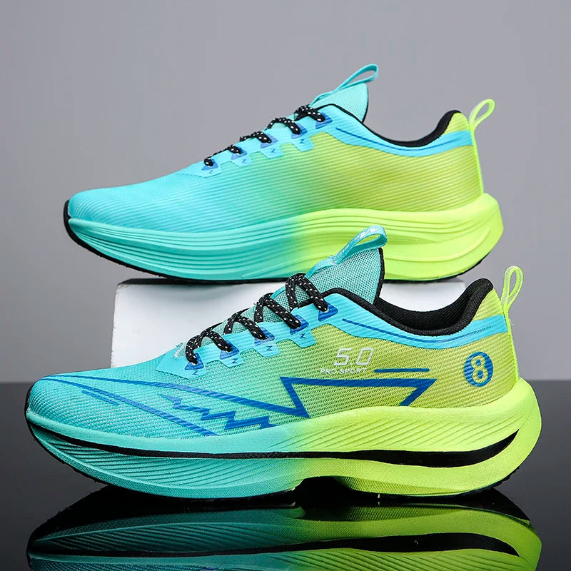 Men Casual Sports Running Shoes Carbon Board Marathon Training Breathable Women's Jogging Athletic Nonskid Walking Sneakers