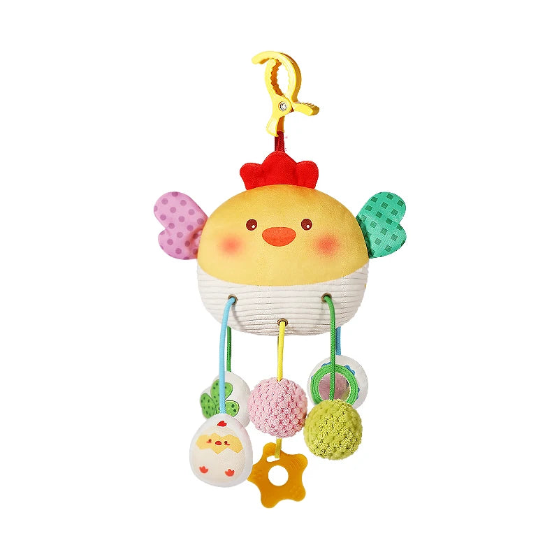 Car Seat Stroller Toys for Babies 0-6 Months Crab Baby Infant Newborn Stroller Toys with Beep Mirror Small Bell Baby Teether