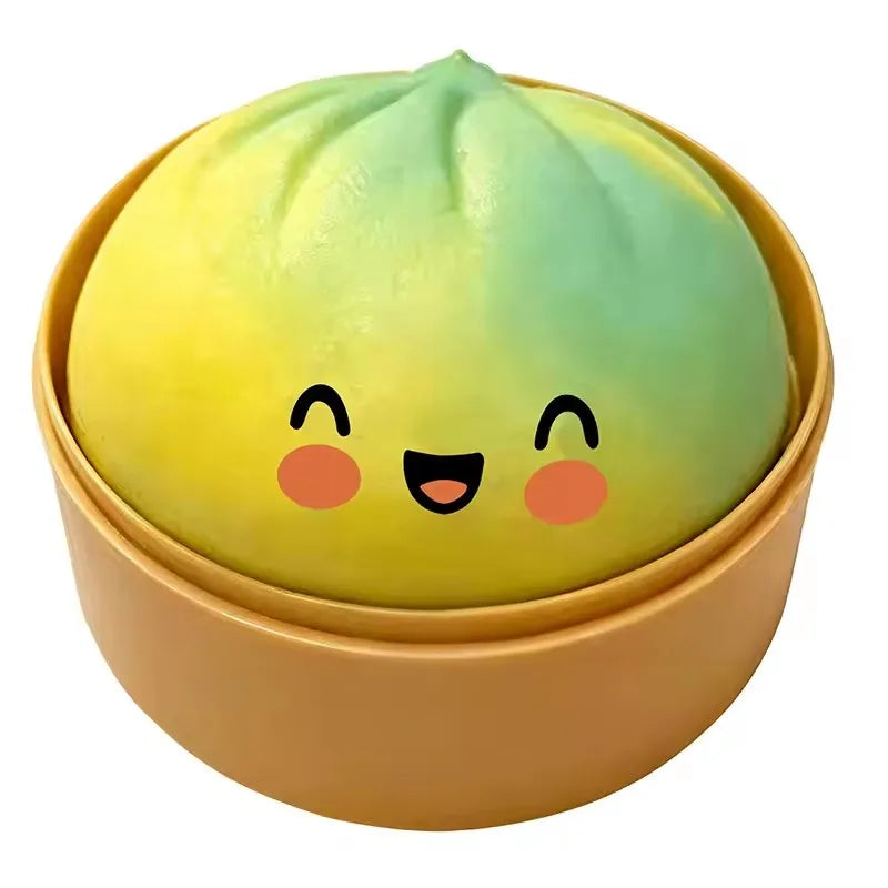 Dumpling shaped pressure reducing simulation ball, with a soft and slow bouncing touch, suitable for decompression, office and h