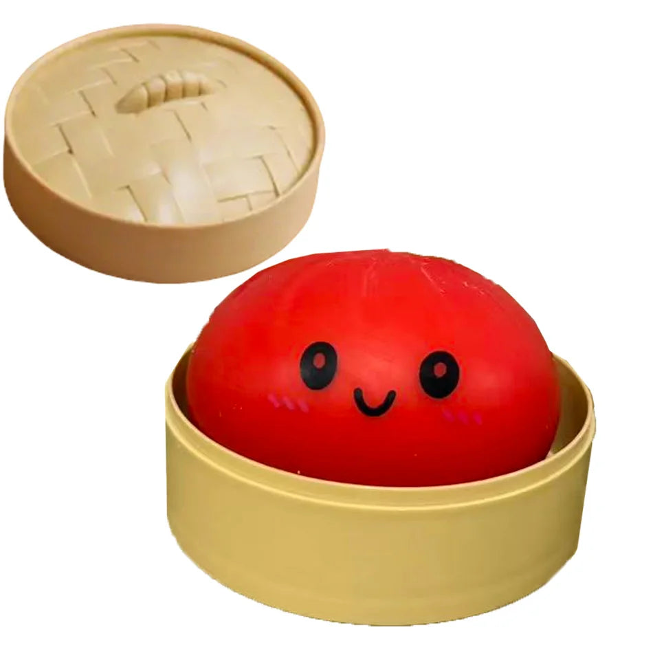 Dumpling Pressure Dumpling Squishies Cute Colorful Bun Toy Slow Rising Stress Relief Fidget Toy for Kids Adults Anti-Anxiety