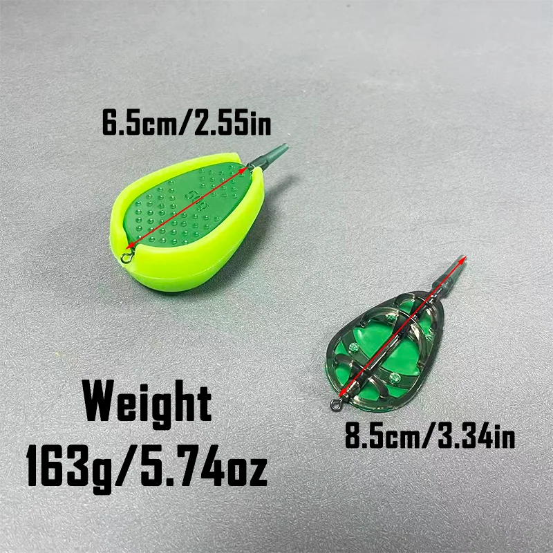 4pcs Stuffing Feeder for Long Range Casting - 3-in-1 Design with Sinker & Bait Cage | European Carp Feeder Fishing Bottom Rig