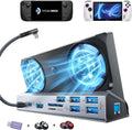 Legion Go Dock, 13-in-1 Legion Go Docking Station with 5 USB 3.0&2.0, Dual Cooling Fan, HDMI 4K@60Hz,100W Charging for Legion Go