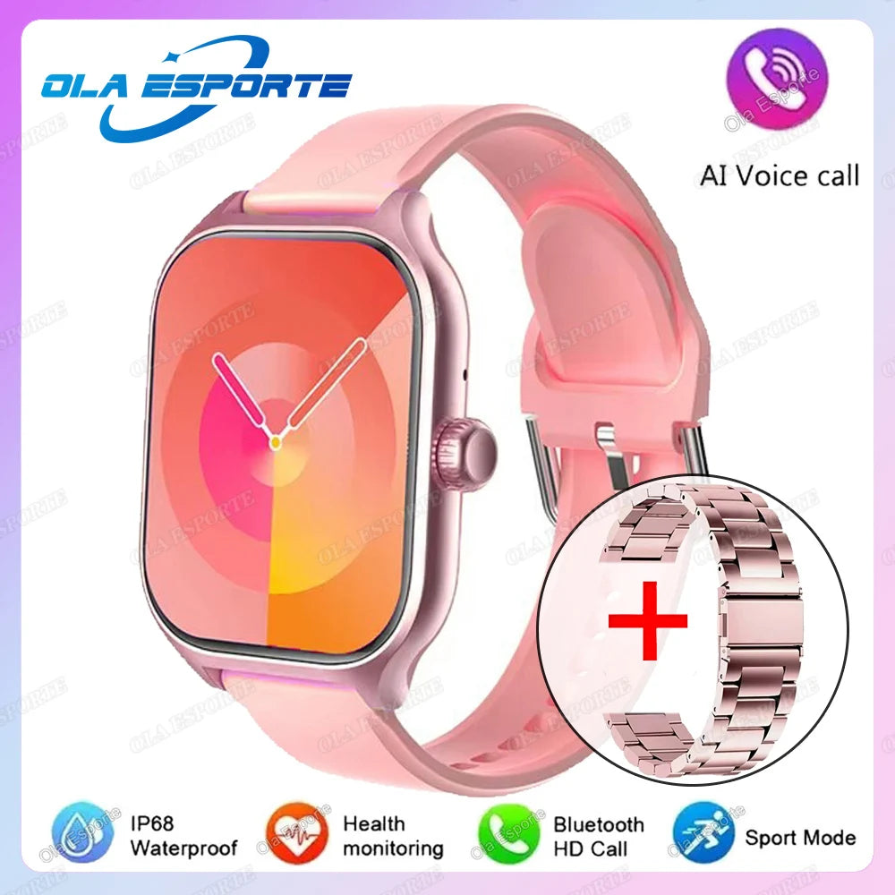 2025 New Smart Watch Women Men Android IOS Phone Bluetooth Call Blood Oxygen Blood Pressure Monitor smartwatch For Android IOS