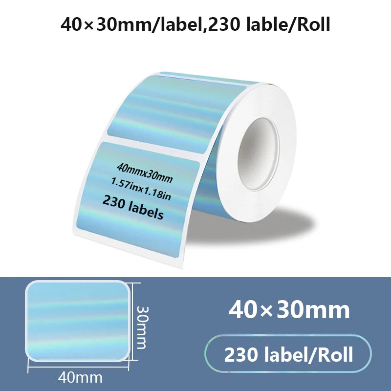 50x50mm Laser Sticker Self-Adhesive Thermal Adhesive Label Roll Compatible for Phomemo M110 M220 M200 E210 P50 DETONG P1 WP9520