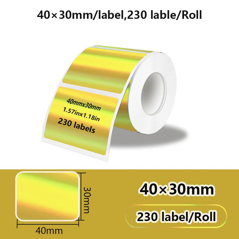 50x50mm Laser Sticker Self-Adhesive Thermal Adhesive Label Roll Compatible for Phomemo M110 M220 M200 E210 P50 DETONG P1 WP9520