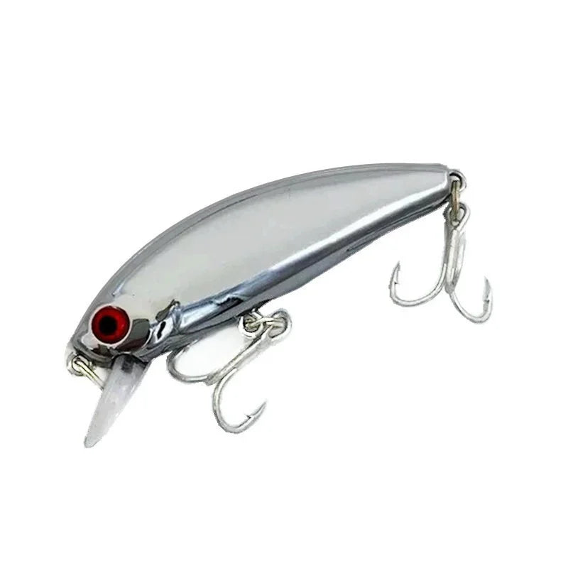 1pcs 5.5cm/6.5g Mini Laser Hard Minnow Sinking Bait Wobbler Jerkbait Crank Fishing Lures Hook Bass Pesca Fresh Saltwater Tackle