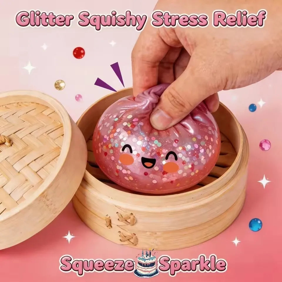 Dumpling shaped pressure reducing simulation ball, with a soft and slow bouncing touch, suitable for decompression, office and h