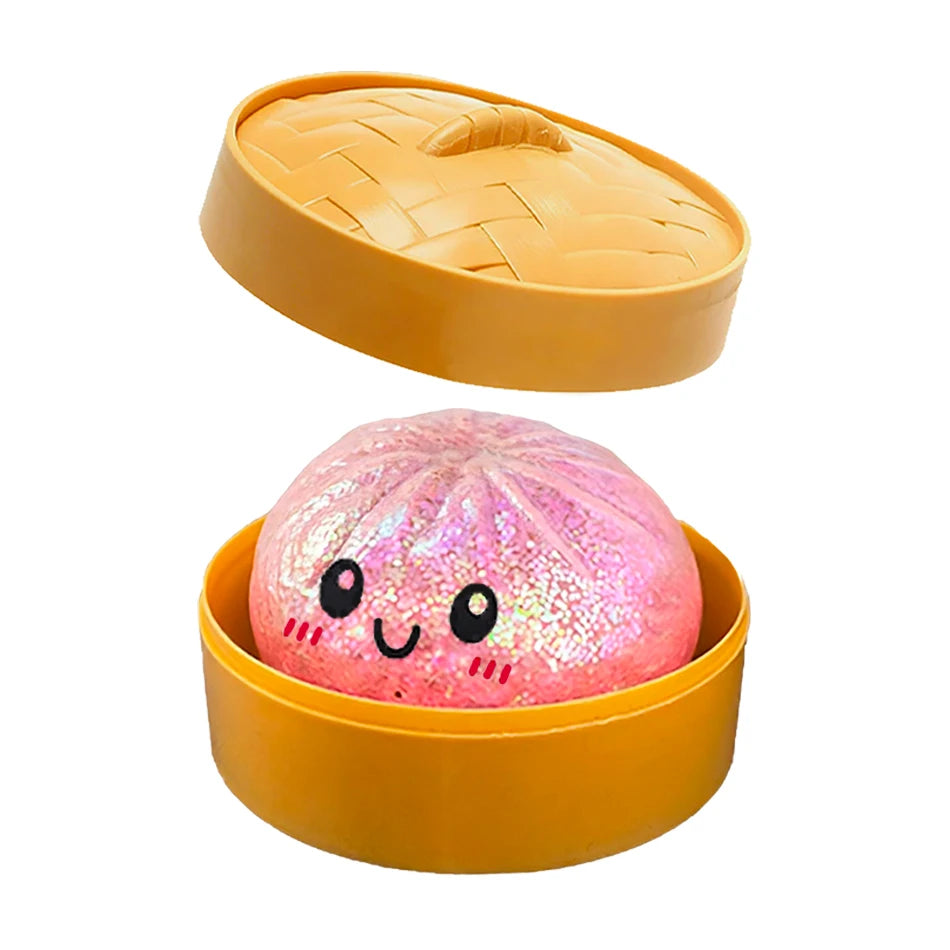Dumpling Sensory Toy Squishies Pressure Ball High Rebound Soft Pinch Decompression Baozi Modeling Stress Relief Birthday Gifts