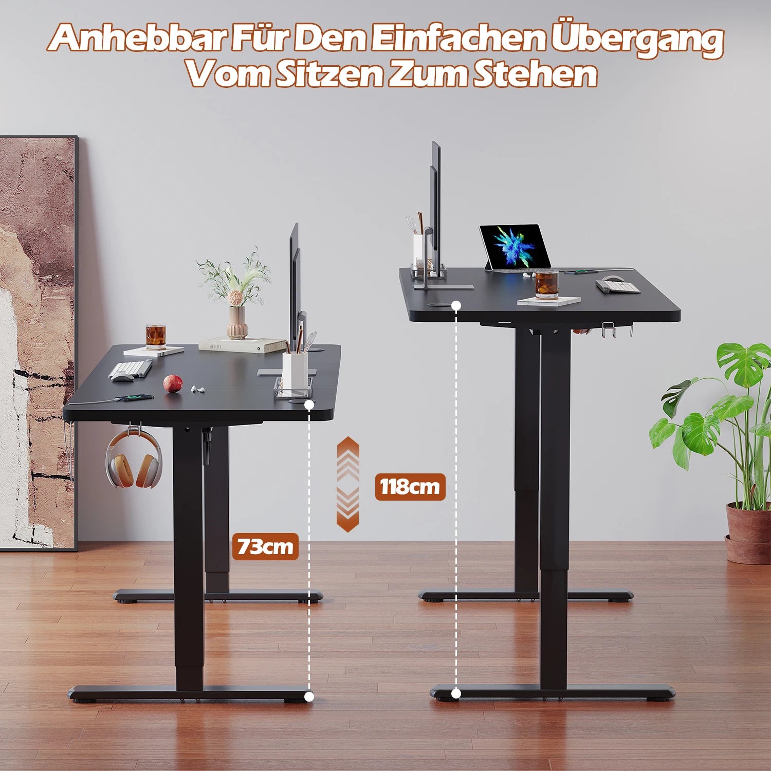 Devoko Height Adjustable desk with USB Socket desk Height Adjustable Electric Stand Seat Adjustable Computer