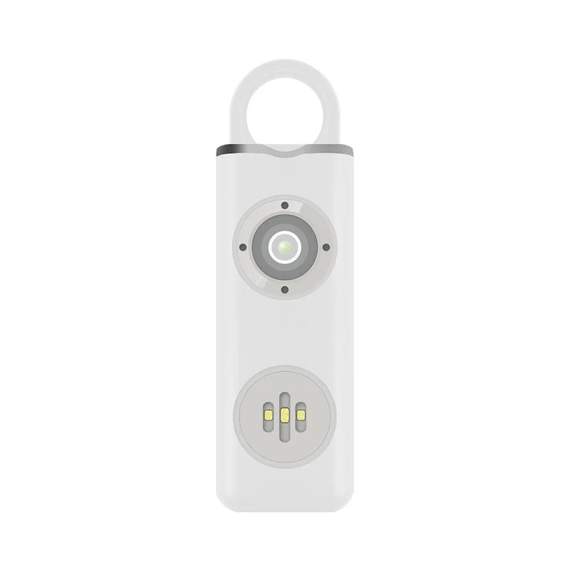 Self Defense LED Flashlight USB Rechargeable Keychain Light with Safety Alarm Protective Supplies Women Outdoor Emergency Tool