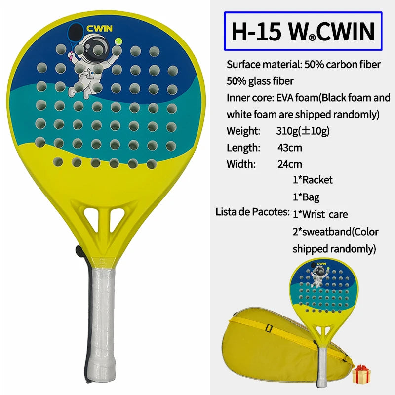 Child Padel racket Tennis racket Paddle racket Cricket bat Beach tennis racket Racket tennis 50%carbon fiber 50%glass fiber