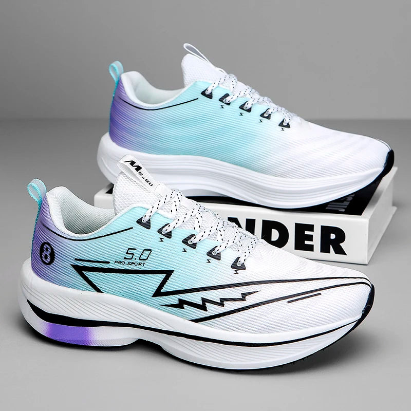Men Casual Sports Running Shoes Carbon Board Marathon Training Breathable Women's Jogging Athletic Nonskid Walking Sneakers