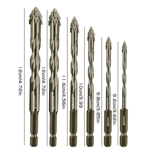 1Pcs Four-Edged Serrated Eccentric Drill Bits Set High Hardness Hexagonal Simple Installation Skewed Head Drill Bit Set