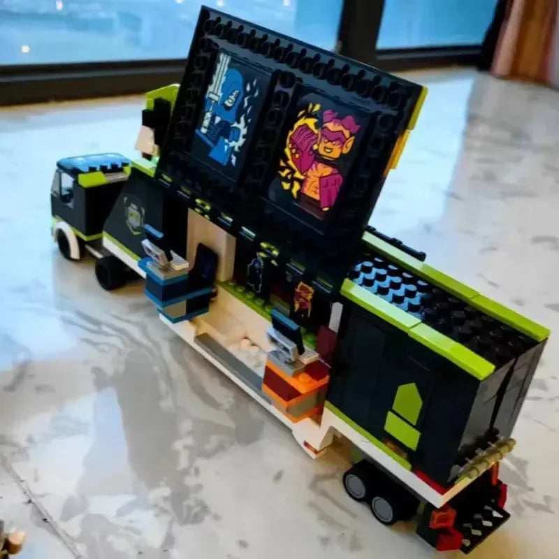 Compatible Sets City Series E-Sports Competition Truck 60388 Children's Educational Assembly Building Block Children's Toys Gift