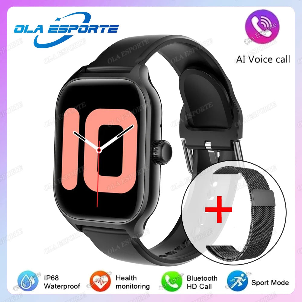 2025 New Smart Watch Women Men Android IOS Phone Bluetooth Call Blood Oxygen Blood Pressure Monitor smartwatch For Android IOS