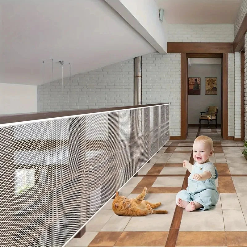 Banister Guard, Balcony Safety Net for Kids Pet Balcony Guard Balcony Netting for Pets Rail Net for Balcony Apartment Cat Nett