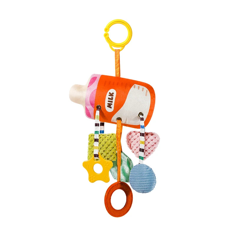Car Seat Stroller Toys for Babies 0-6 Months Crab Baby Infant Newborn Stroller Toys with Beep Mirror Small Bell Baby Teether