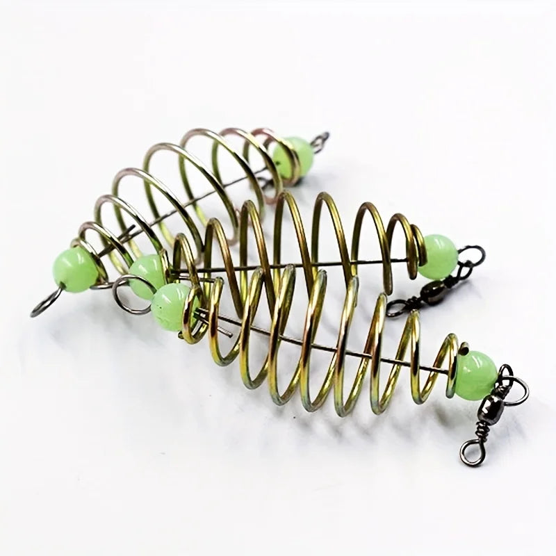 5Pcs Fishing Bait Trap Cage, Spring Feeder Basket Holder, Lure Bait Cage Fishing Accessories, Carp Fishing Tackle for Easy Bait