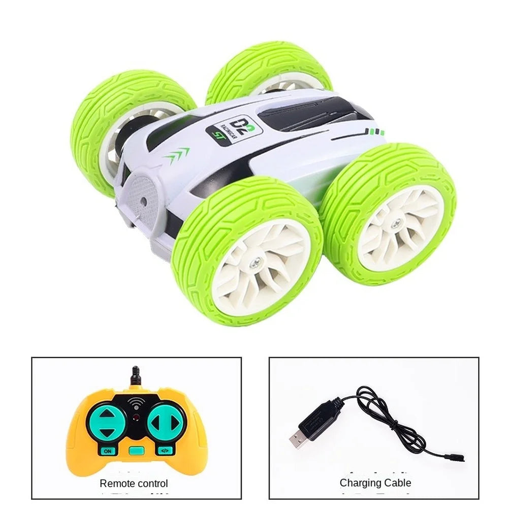 2.4G 4wd Mini Rc Stunt Car High Speed Drift Buggy Double-sided Remote Control Cars 360° Flip Kids Robot Boy Toy