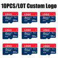 10PCS/LOT Customized logo promotion gift brand 1gb 2gb 4gb 8gb 16gb 32gb 64gb tf mini SD card disk memory card mini memory
