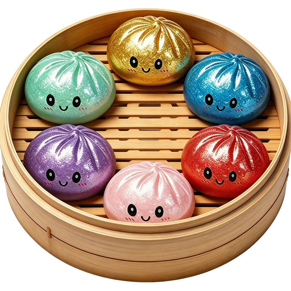Dumpling stress relief toy, soft and cute, realistic, super soft slow rebound squishy toy, venting gadget for adults and student