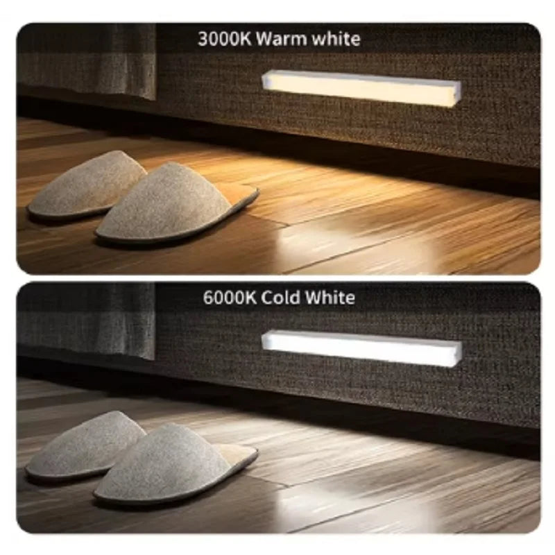 Rechargeable LED Bar Lights with Motion Sensor Dimmable Night Light Portable Induction Cabinet Lamp for Kitchen Room Type C