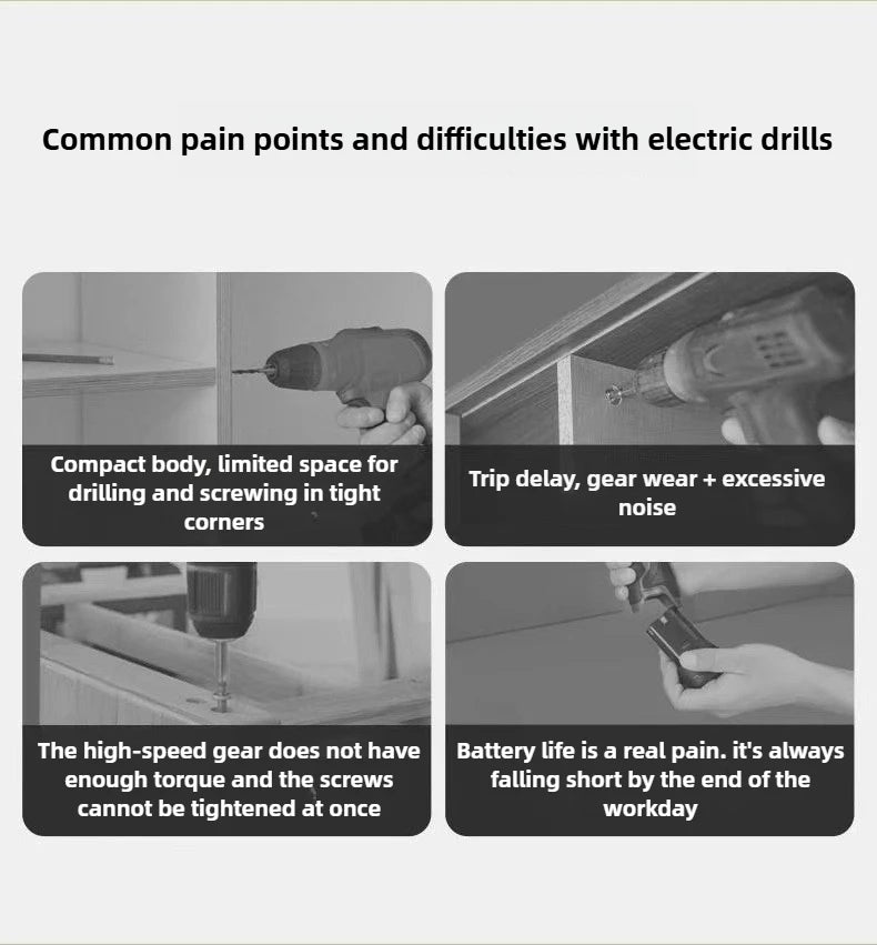 WORX Cordless Electric Drill 12V 50Nm 1800rpm Smart Clucth Auto Stop Brushless Motor Metalworking Home Power Tools WU135