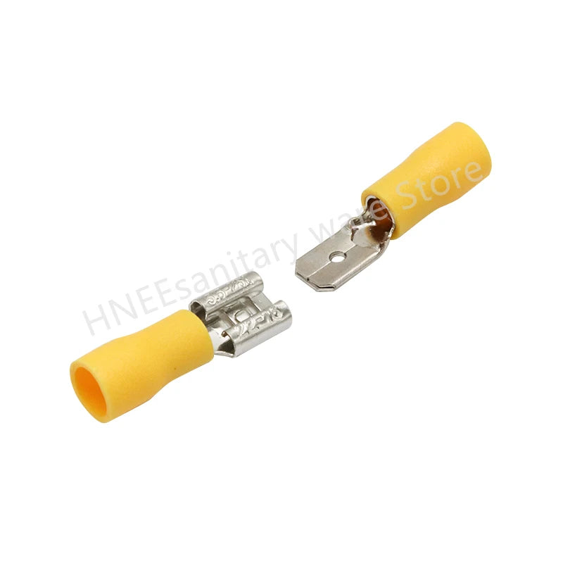 100/50pcs Male/Female Spade Terminals 2.8mm 4.8mm 6.3mm Insulated Spade Wire Connector Cold Press Electrical Wiring Cable Plug