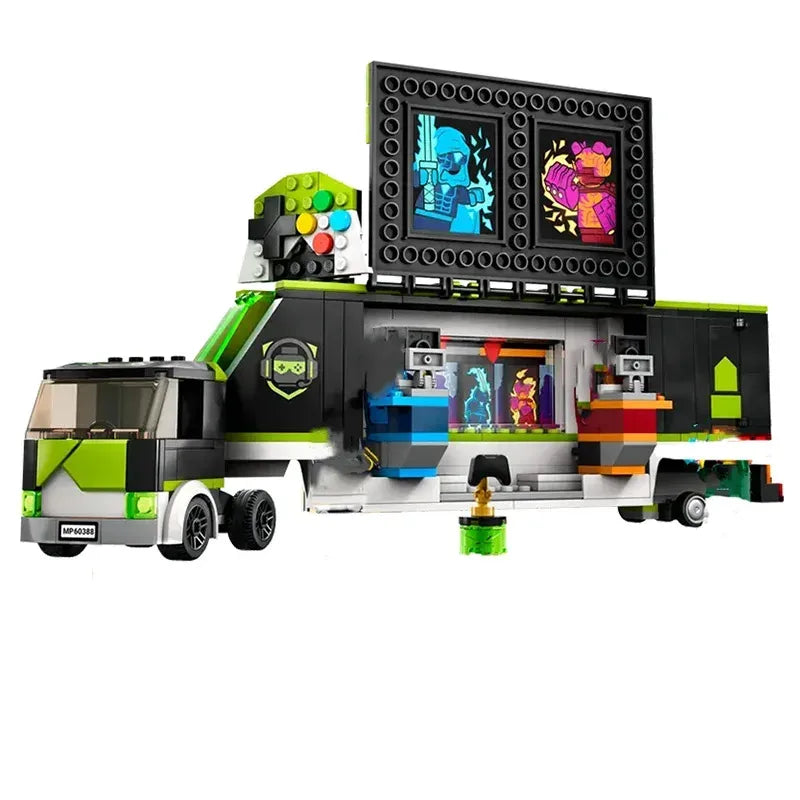 Compatible Sets City Series E-Sports Competition Truck 60388 Children's Educational Assembly Building Block Children's Toys Gift