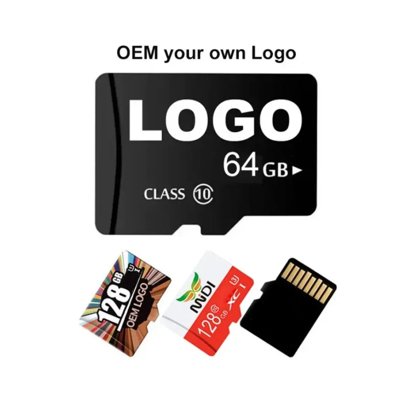 10PCS/LOT Customized logo promotion gift brand 1gb 2gb 4gb 8gb 16gb 32gb 64gb tf mini SD card disk memory card mini memory