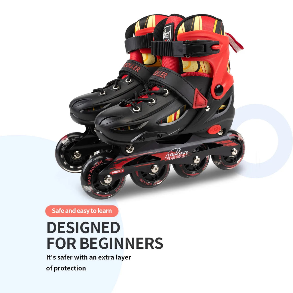 Easy Star Sports Wind 1 set high-end comfort full surround PU in-line dazzling full flash roller skates Beginners safety adjusta