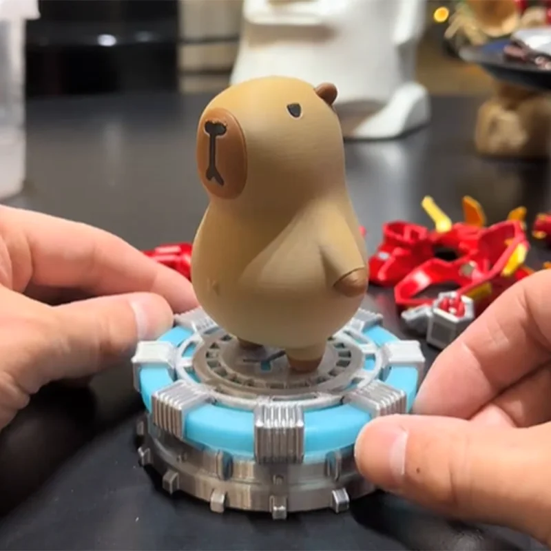 2026 New Capybara Iron Man Magnetic Suit 3d Printed Handmade Collectible Figurine Model Toy Kids Gift Decor Color Box
