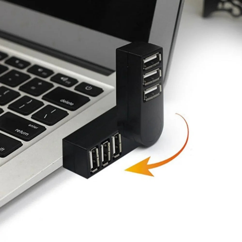 USB Hub 2.0 3.0 Adapter 180° Rotatable Multi Ports U Disk Card Reader Splitter High Speed Data Transfer For Computer Accessories