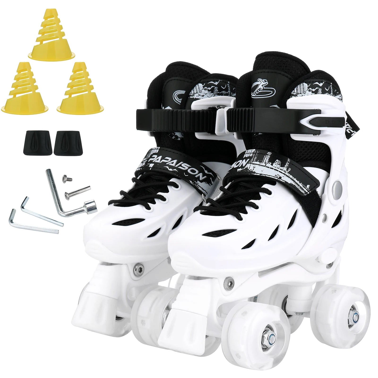 Child Kid Roller Skate Shoes Skating 4-Wheel Sport Protecitve Beginner Roller Shoes Childer Boy Girl Unisex Sport Flash Shoes