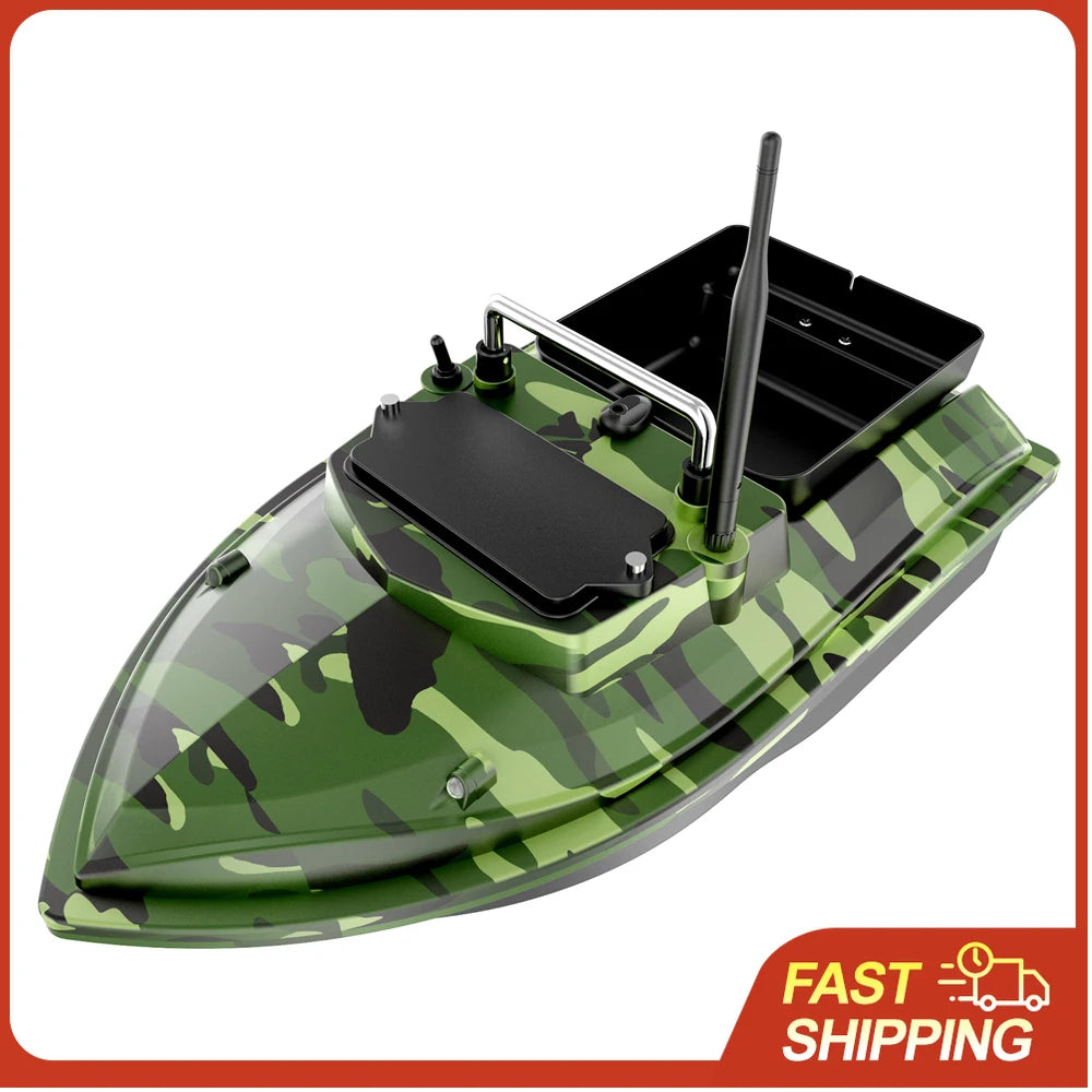 Fishing Bait Boat 500m Remote Control Dual Motor Fish Finder 2KG Loading Support Auto Cruise/Route Correction with Night Light