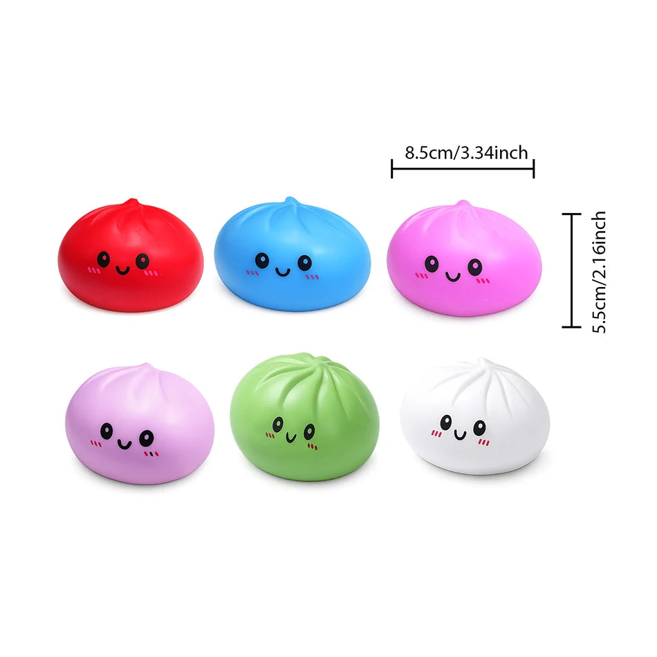 Dumpling Sensory Toy Squishies Pressure Ball High Rebound Soft Pinch Decompression Baozi Modeling Stress Relief Birthday Gifts