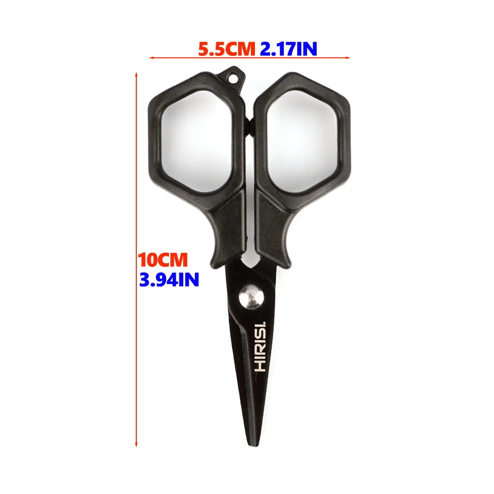 Hirisi Carp Fishing Scissors Stainless Steel Rust-Proof Scissor Fishing Line Cutter for Braid/PE Line Fishing Pliers Tools JD13