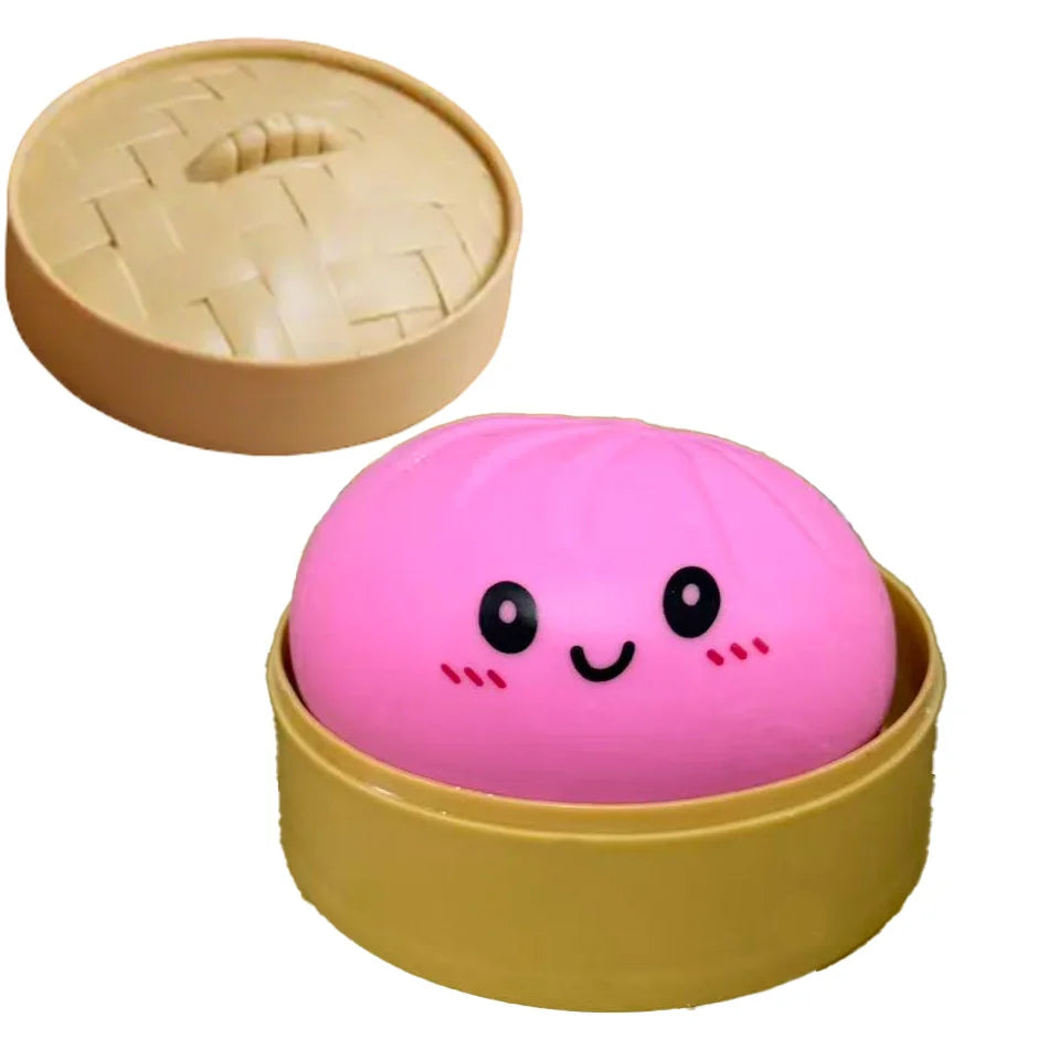 Dumpling Pressure Dumpling Squishies Cute Colorful Bun Toy Slow Rising Stress Relief Fidget Toy for Kids Adults Anti-Anxiety