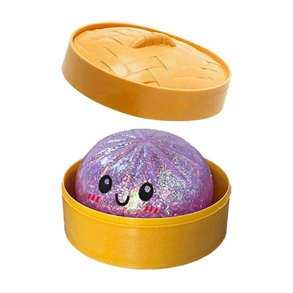 Dumpling Sensory Toy Squishies Pressure Ball High Rebound Soft Pinch Decompression Baozi Modeling Stress Relief Birthday Gifts