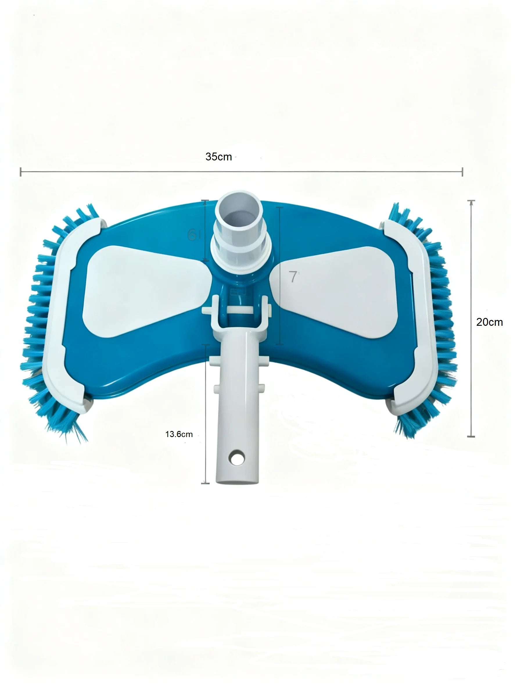 Vacuum Head with Side Brushes，Portable & Durable Plastic Design，Pool Maintenance