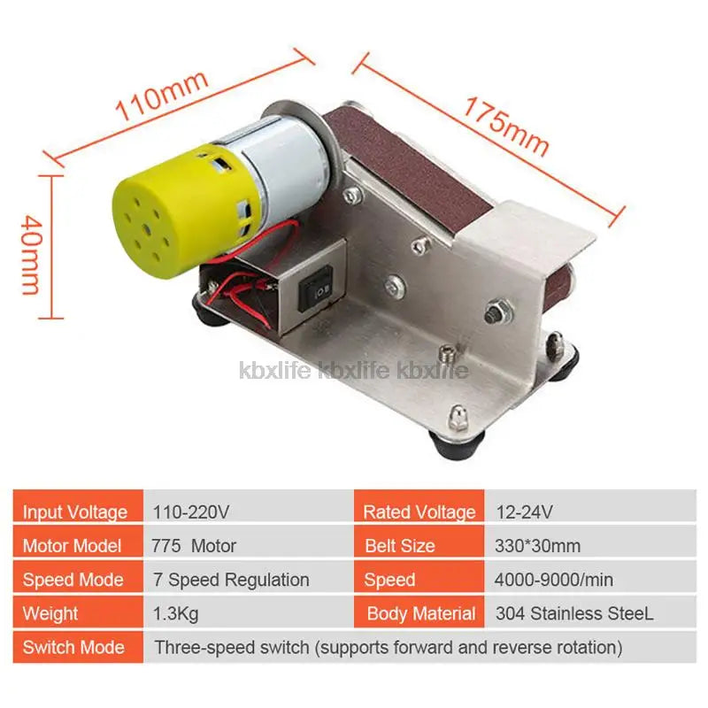 G30 Electric belt machine DIY polishing machine knife sharpener artifact sharpener blade machine desktop grinding machine