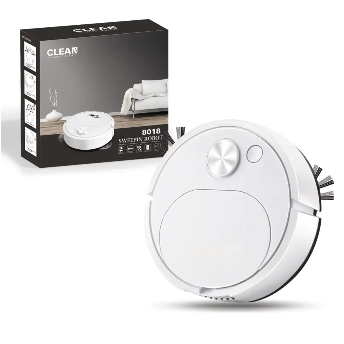 New Automatic Robot Vacuum Cleaner Smart Sweeping Dry Wet Cleaning Machine Charging Intelligent Vacuum Cleaner for Home
