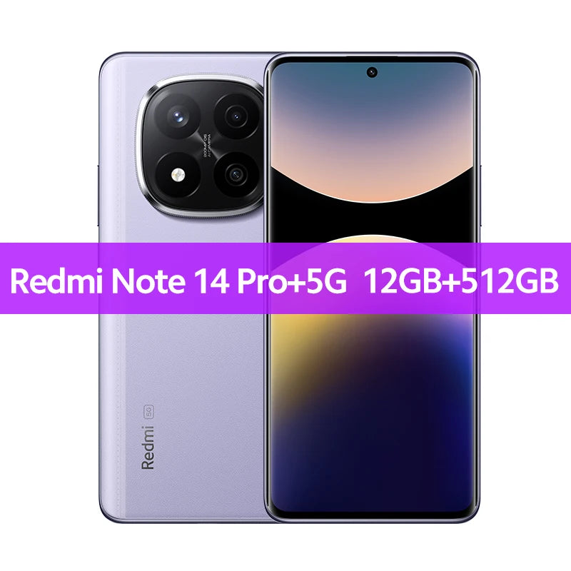 Global version Xiaomi Redmi Note 14 Pro+ 5G Smartphone 200MP AI camera Snapdragon® 7s Gen 3 120W HyperCharge 6.67 AMOLED display