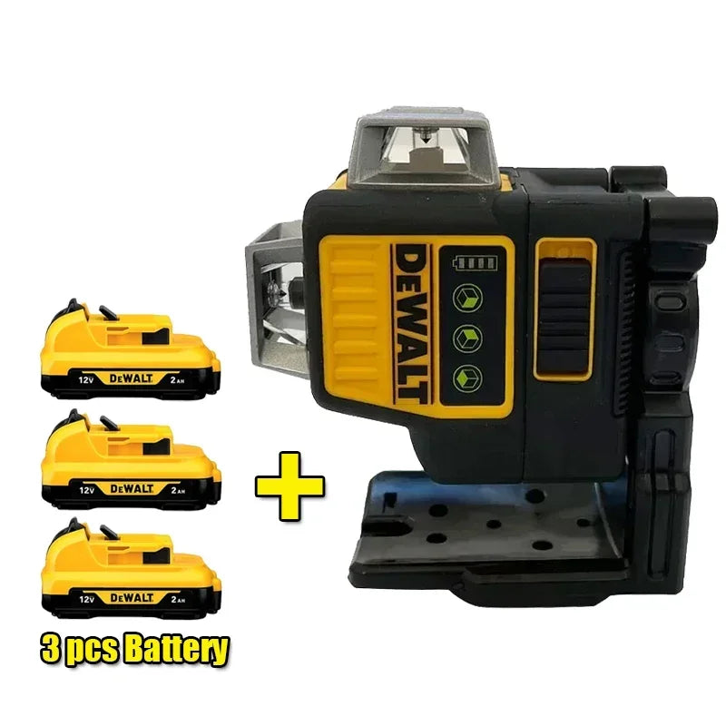 Dewalt DW089LG 12V Lithium Battery 3 Sides*360 Degree Vertical Horizontal Green Light Level Meter Outdoor Solo Leveling