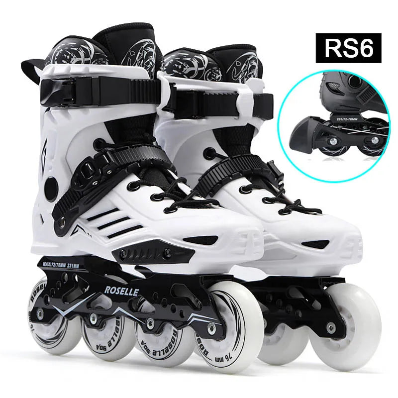 Original Roselle Size 35 to 46 Inline Roller Skates Professional Adult Kids Roller Skating Shoes Slalom Sliding FSK Patines